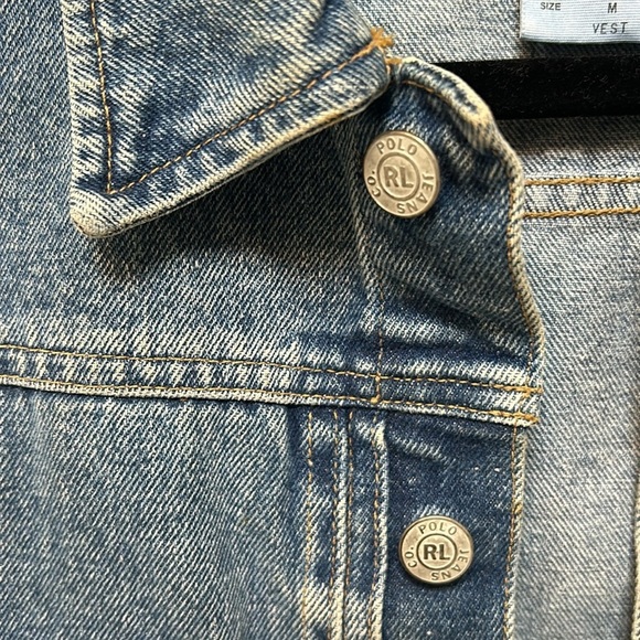Polo Jeans Ralph Lauren Vintage y2kDenim Vest, men’s medium - Picture 4 of 5